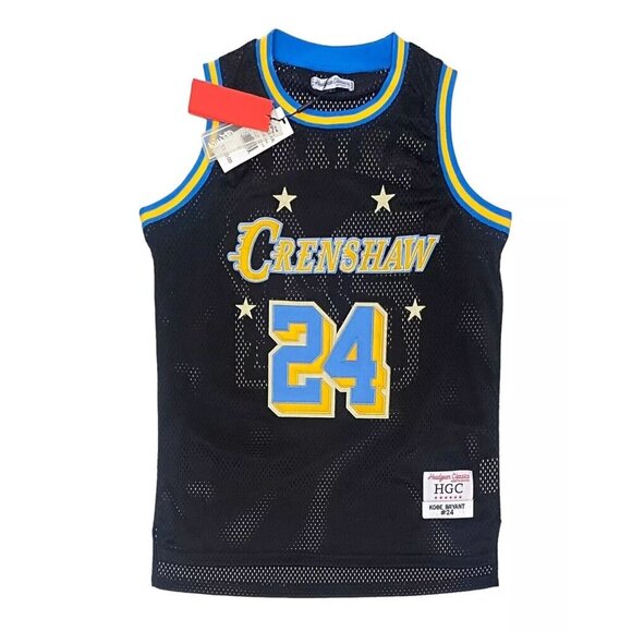 Headgear Classics Kobe Bryant #24 Men's Crenshaw Black Alt Sewn Jersey Sz: L NWT - Picture 1 of 3